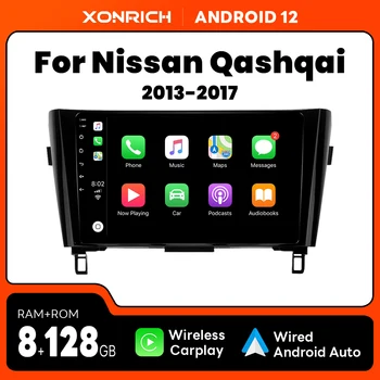 8GB 128GB Bezdrátové CarPlay, Android, 12 Multimediální autorádio Pro Nissan Qashqai J11 X-Trail 3 T32 2013-2017 AI Voice GPS, Wifi, RDS