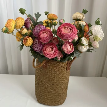 9 Vedoucí Umělé Růže Květiny Svatební Kytice Květina Pokoj Dekor Doma Stolní Dekorace Svatební Dodávky Kytici Pro Nevěstu