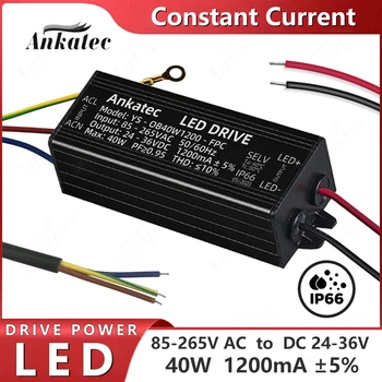 AC DC LED Driver 40W DC24-36V Napájení Konstantní Aktuální ovladač Osvětlení, Transformátory IP66 Pro COB Diodou Lampa Korálky Deska
