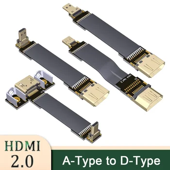 ADT Micro HD2.0 samec samice HDMI kabel plochý panel kamery DJI letecké snímkování Typu A Až D, ultra-krátké měkké řádek kabel 3cm-3m