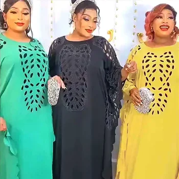 Africké Muslimské Turecko Maxi Šaty Elegantní Ženy Dashiki Ankara Oblečení Šaty Plus Velikost Boubou Župan Djellaba Femme abaya 2024