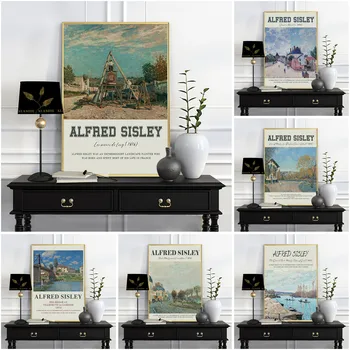 Alfred Sisley Výstava Muzeum Historických Umění Tisku, Plakát, Impresionismus, Krajina, Plátno Obraz Scenérie Zdi Obraz Domova