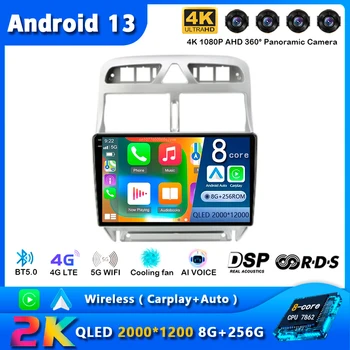 Android, 13 autorádia Pro Peugeot 307 307CC 307SW 2004 - 2013 GPS Navigace Multimediální Přehrávač, Stereo wifi+4G Carplay auto video