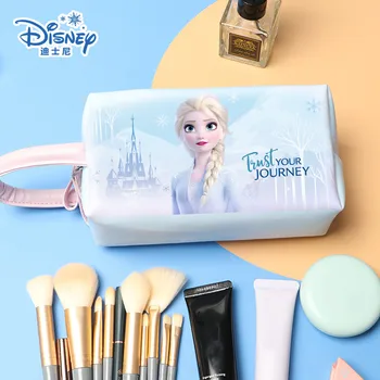 Anime Disney Frozen Elsa Kosmetická Taška Kawaii Elsa Přenosné Pouzdro Na Tužku Velká Kapacita Papírnictví Skladovací Vak Kreslený Wash Bag