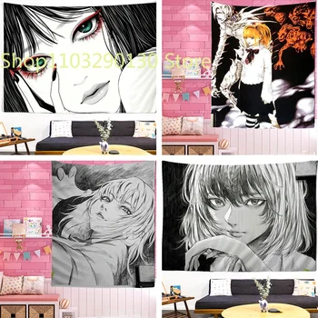 Anime Kawaii Školy Dívka Gobelín Zdi Dekor Gobelín Manga Estetické Dekorace Pokoje Meme Tapiserie Art Plakát Pro Domácí Dekor