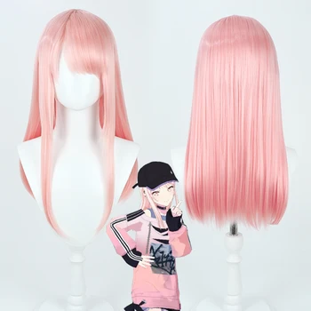 Anime SEKAI Projekt BAREVNÉ FÁZE! Akiyama Mizuki Cosplay Paruka Dlouhé Růžové Rovnou Tepelně Odolné Syntetické Vlasy