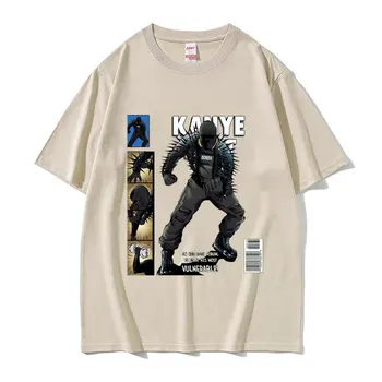 Apper Kanye West Supi Nové Donda Album, Koncertní Turné T Shirt Muži Ženy Harajuku Hip Hop T-košile Retro Nadrozměrné Bavlněné Tričko