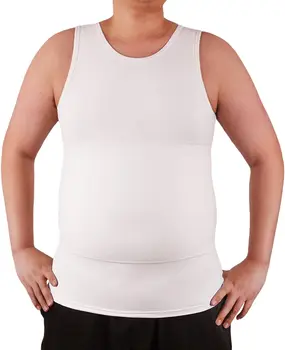 Aptoco Komprese Košile pro Muže Tělo Shaper Zeštíhlující Nátělník Tank Top pro Gynekomastie Muž Vesta