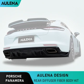 Aulena Design Suché Body Kit Z Uhlíkových Vláken Zadní Difuzor Zadního Nárazníku Suché Rty Uhlím Pro Porsche Panamera Vysoký Výkon Aero Kit