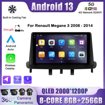 Auto Rádio-Multimediální Navigace GPS, Android 13 Pro Renault Megane 3 2008 - 2014 Auto Carplay Stereo 4G+WIFI Inteligentní Systém