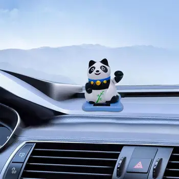 Auto Solární Tanec Hraček Kreslený Automobil Houpačka Panda Palubní Desce Shaking Automotive Panda Figurka Auto Interiér