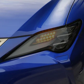 Auto Světlomet Ochranná Fólie Přední Světlo Transparentní TPU Černé Nálepka Pro Lexus RC F RC350 Facelift 2019 2020 Příslušenství
