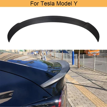 Auto Zadní Kufr, Spoiler, Křídlo pro Tesla Model Y 2019 - 2021 Zadní Kufr Boot Lip Spoiler Křídlo Carbon Fiber / Suché uhličité
