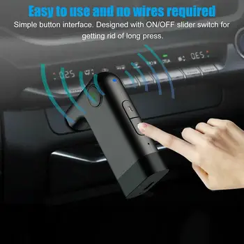 Aux Wireless Bluetooth-kompatibilní Přijímač Auto Hudební Přehrávač Audio Adaptér Hands-Free Hlasitý odposlech Auto Příslušenství