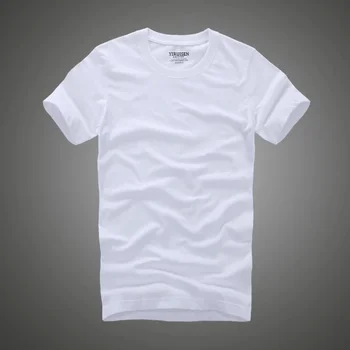B1651 bavlna solid t-shirt men krátký rukáv camiseta