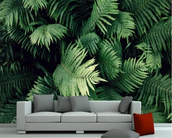 beibehang Moderní klasické ornament obraz osobní stereo papel de parede 3d tapety tropické zelené rostliny pozadí zeď