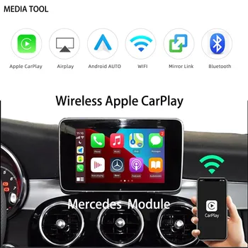 Bezdrátové Apple Carplay Android Auto Dodatečná Sada Pro Mercedes-Benz C Class W205 Podpora Rozhraní Přední Zadní Zadní Kamera Zrcadlo