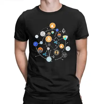 Bitcoin BTC Crypto Měně T-Shirt Muži Kryptoměna Čisté Bavlny Tričko Krátký Rukáv T Košile Narozeninám Oblečení