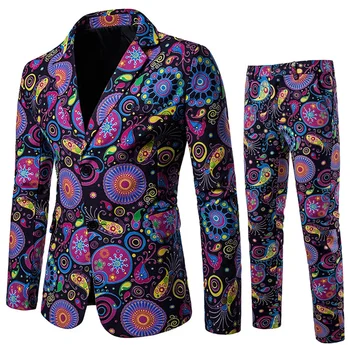 Boutique (oblek + Kalhoty) pánská Móda Oblek Tisk Ležérní Prodyšné Pohodlné Trend Mládí Populární 2-dílná Sada