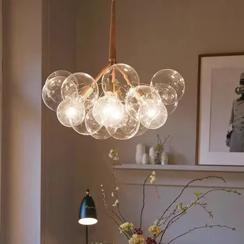 Bublina Lustry Osobnost Vysoce Kvalitní Hardware Lampbody skleněné stínidlo Zdobí Ložnice LED obývací pokoj osvětlení
