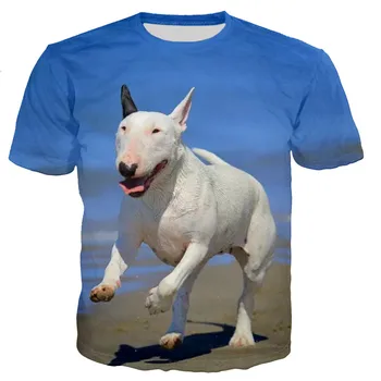 Bull Terrier Psi T Shirt Muži/ženy 3D Tištěné T-košile Ležérní Harajuku Stylu Streetwear Tričko Topy