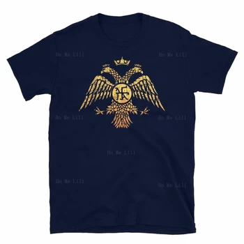 Byzantská Říše Standardní Eagle Flag T-Shirt Pánské Oblečení Nadměrných Grafika
