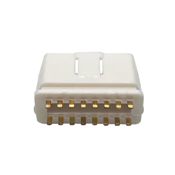 Bílé OBDII 16 pin samec kontakt pozlacený konektor OBD OBD2 Automobilový mužské J1962connenter