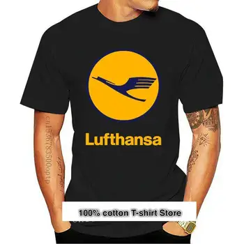 Camiseta negra de Lufthansa Letecká společnost 3, nueva