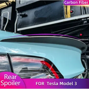 Carbon Fiber Auto Zadní Kufr, Spoiler, Křídla, kufr Křídlo Lip pro Tesla Model 3 Sedan 4-Dveře 2016 - 2023