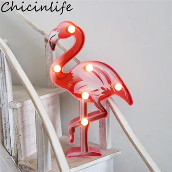 Chicinlife 1ks Flamingo LED Noční Světlo Narozeninovou Oslavu Dekor Dítě Sprcha Domů Zdi Stolní Lampa Děti, Svatbu, Dovolenou Dodávky