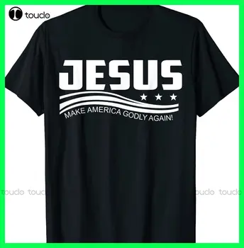 Christian Milence - Ježíše, Aby Amerika Zbožný Opět T-Shirt S-5Xl Bavlna Venkovní Jednoduché Vintage Ležérní Trička Xs-5Xl Streetwear