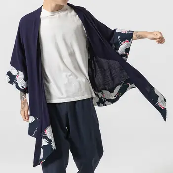 Cosplay Jeřáb Mužské Oblečení Starověký Styl Větrovka Čínský Styl Košile Pánské Opalovací krém Tričko Hanfu Tang Oblek