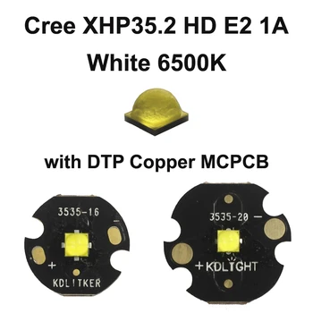 Cree XHP35.2 HD E2 1A Bílá 6500K LED Emitor s KDLITKER DTP Mědi MCPCB