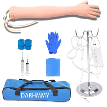 DARHMMY IV Injekce Ruku Flebotomie Intravenózní Infuze Praxe Kit Žíly Sestra, Školení Krev Kreslení Rameno Model Kit