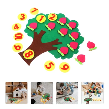 Digitální Kognitivní Hračky Ovocný Strom Počítání Odpovídající Hru Non-tkané Školky Nabídky Číslo DIY Matematika