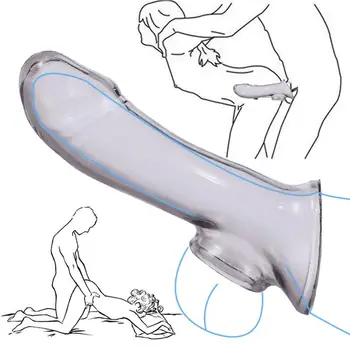 Dildo Rozšíření Penis Rukáv Anální Plug Sexuální Hračky Pro Muže, Pár Extender Opakovaně Kondom G Spot Masér Penis Kroužky Sex Shop