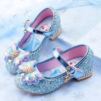 Disney dětské crystal boty nové dívčí jediné boty Frozen 2 Princezna elsa boty Sophia catwalk show, Párty, boty, vysoké podpatky
