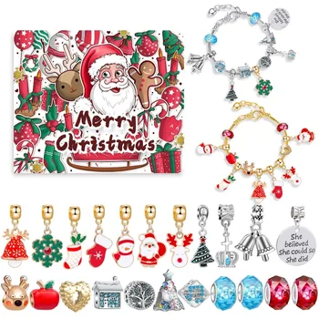 DIY dětské Šperky Handmade Kreativní Vánoční Slepý Box Ruční DIY dětský Náramek Sada ručních Nádherné Dárkové Krabici