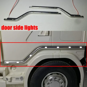 DIY Pod Dveře, Světlo, Boční Světlo LED Plus Modifikované Světlo Bar pro 1/14 Tamiya RC Přívěs Sklápěč Scania R470 R620 770s R730
