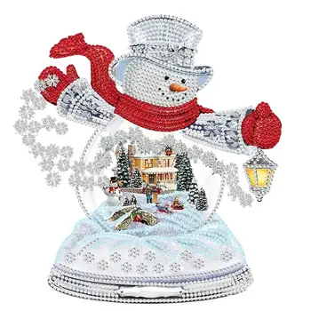 DIY Vánoční Diamond Malování Stavebnice Pro Dospělé, Děti, Sněhulák Crystal Craft Drahokamu Obraz, Vánoční Dekorace ornament