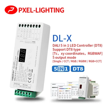 DL-X DALI Stmívání, Řízení Systému(DT8) 86 dotykový panel DALI 5 v 1 LED Controller DALI Sběrnice Napájecí zdroj na DIN Lištu pro led lampy