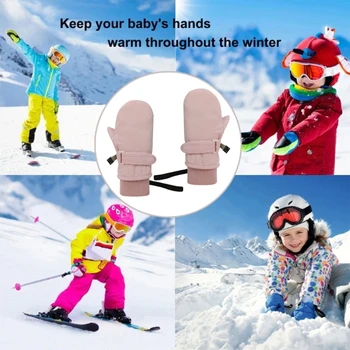 Dětské Zimní Rukavice Quick-Dry Lyžařské Rukavice s Elastickými Zápěstí, Nepromokavé Rukavice