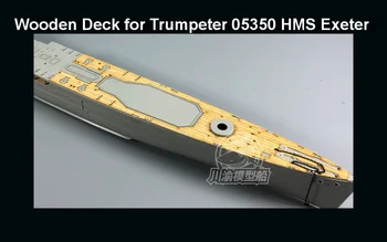 Dřevěné Paluby 1/350 Měřítko pro Trumpetista 05350 HMS Exeter Těžký Křižník Model CY350055 Sestavit