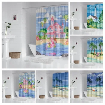 Dům držet nepromokavé tkaniny pro domácnost sprchový závěs příslušenství sprchový závěs 240 * 200 domů marine styl sprchový závěs