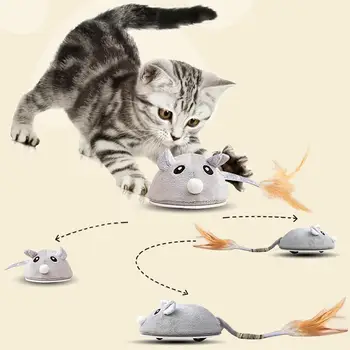 Elektrické Myši Kočičí Hračka Inteligentní Robotický Hračka pro Kočky Automatické 360 Stupňů Válcování Hračka pro Kočky Realistického Elektrické Myš pro Vnitřní Kočky