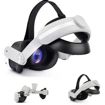 Elite Čelenka Pro Oculus Meta Quest 3 VR Headset M/MQ3 Nastavitelná Hlava Popruh Kožené Zadní Pad VR Příslušenství