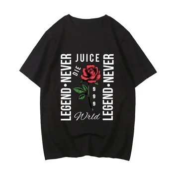 Emo Rap Jjuice Světě Umírají 999 Legenda Nikdy Rose T Košile MUŽI Písmena T-košile 100% Bavlna Trička Krátký Rukáv High Street