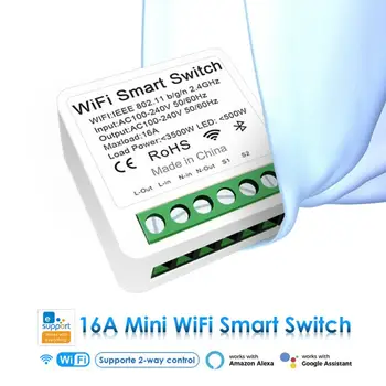 EWeLink Wifi 16A MINI Smart Switch DIY 2-way Ovládání Modulů APLIKACE Bezdrátové Dálkové Ovládání Časovač Pracuje S Alexa Google Domov