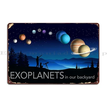Exoplanety V Naší Dílnu Logo Kovové Známky Kino Klasické Nástěnné Malby, Design Zdi Jeskyně Tin Znamení, Plakát