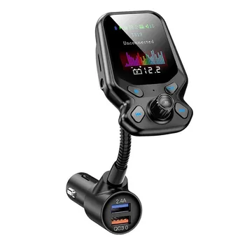 FM Vysílač Dual USB QC3.0 Nabíječka Bluetooth-kompatibilní Přijímač USB TF Card Auto MP3 Přehrávač Hudby QC 3.0 Dual USB Nabíječka do Auta